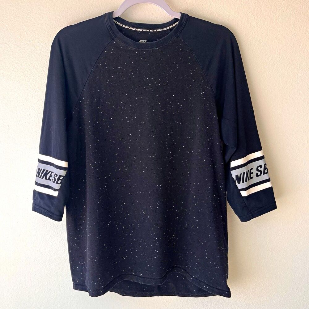 Nike SB Dri-FIT women’s Breathable Raglan 3/4 Sleeve Speckled Tee L